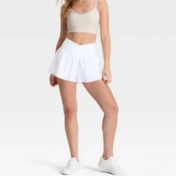 JoyLab Pants - JoyLab High-Waisted White Shorts for Women